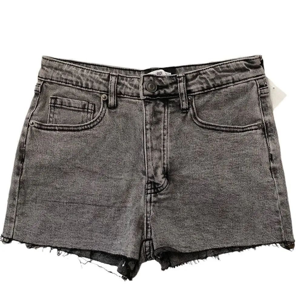 NWT Nordstrom BP. Frayed Hem Black Denim Shorts